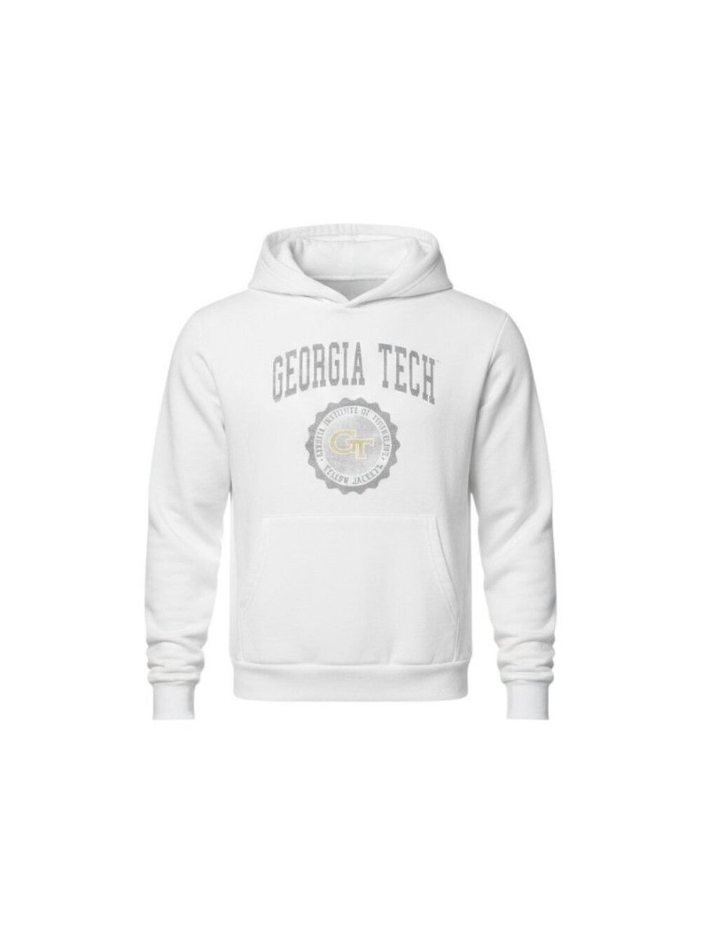 Georgia Tech Off White Hoodie Sweatshirt Gameday Couture Size L